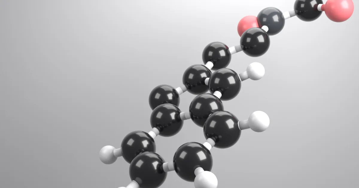 DSIP sleep peptide shown as a ball-and-stick molecular model